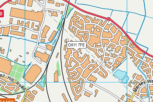OX11 7FE map - OS VectorMap District (Ordnance Survey)
