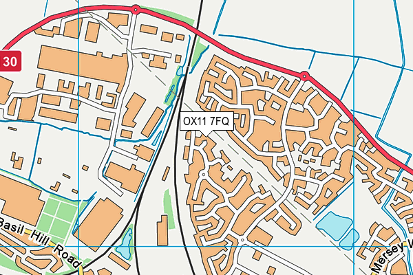 OX11 7FQ map - OS VectorMap District (Ordnance Survey)