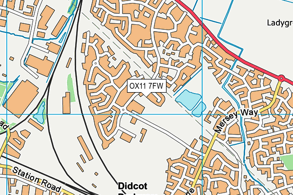 OX11 7FW map - OS VectorMap District (Ordnance Survey)