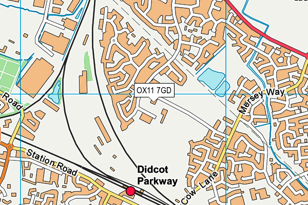 OX11 7GD map - OS VectorMap District (Ordnance Survey)