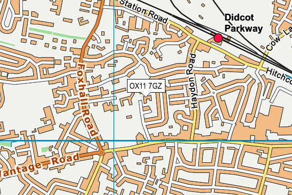 OX11 7GZ map - OS VectorMap District (Ordnance Survey)