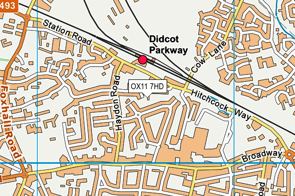 OX11 7HD map - OS VectorMap District (Ordnance Survey)