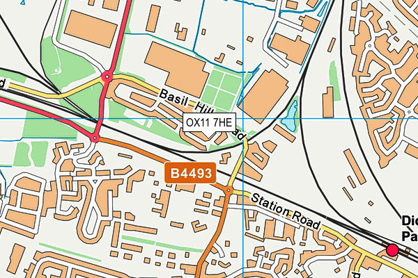 OX11 7HE map - OS VectorMap District (Ordnance Survey)