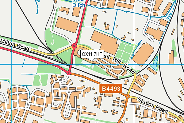 OX11 7HF map - OS VectorMap District (Ordnance Survey)