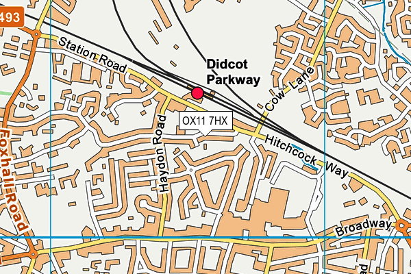 Lydalls Nursery School map (OX11 7HX) - OS VectorMap District (Ordnance Survey)