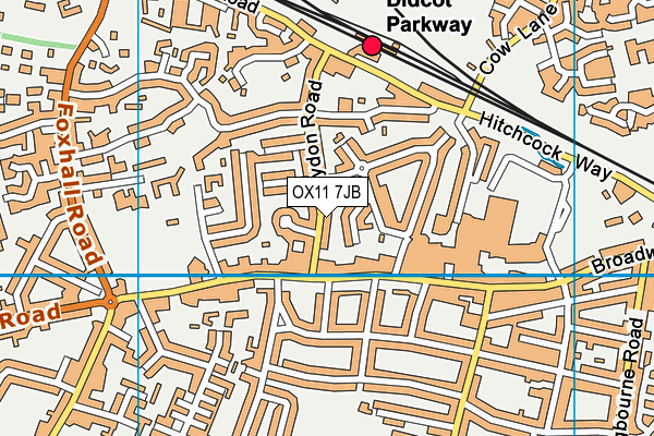 OX11 7JB map - OS VectorMap District (Ordnance Survey)