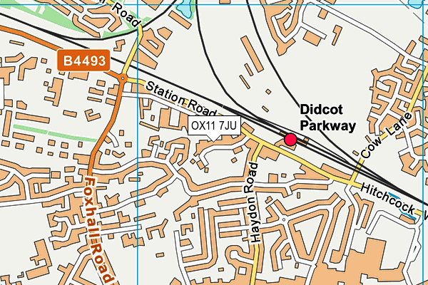 OX11 7JU map - OS VectorMap District (Ordnance Survey)