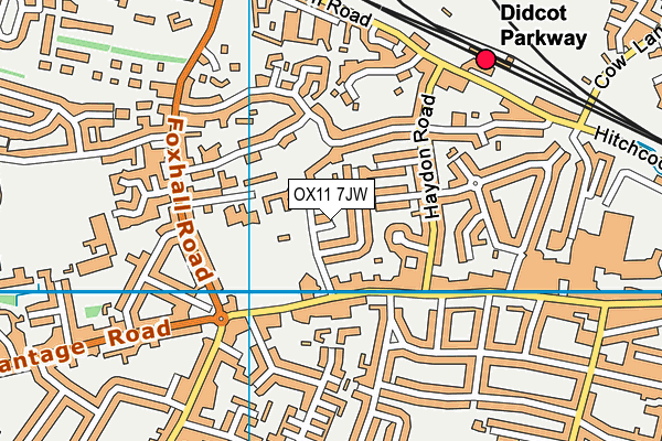 OX11 7JW map - OS VectorMap District (Ordnance Survey)