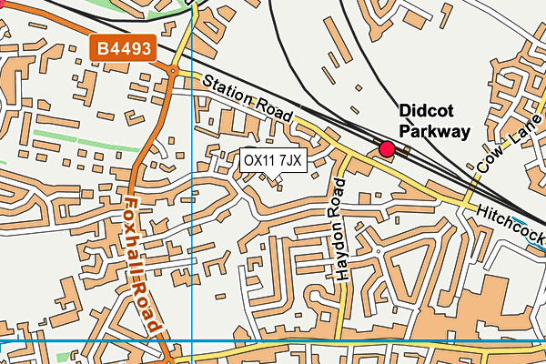 OX11 7JX map - OS VectorMap District (Ordnance Survey)