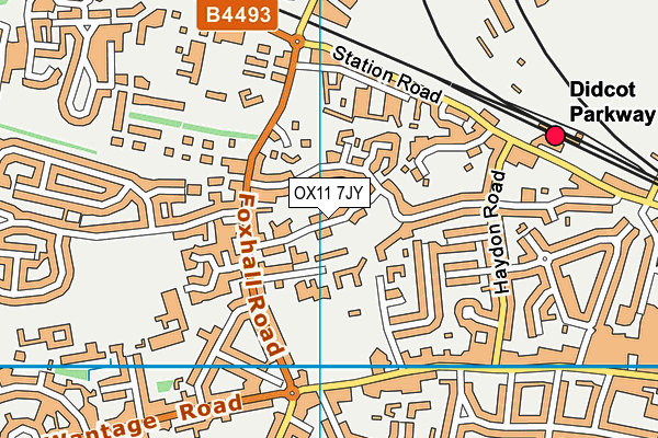 OX11 7JY map - OS VectorMap District (Ordnance Survey)
