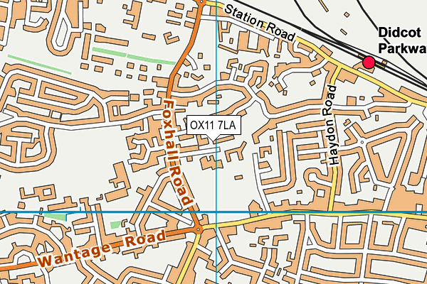 OX11 7LA map - OS VectorMap District (Ordnance Survey)