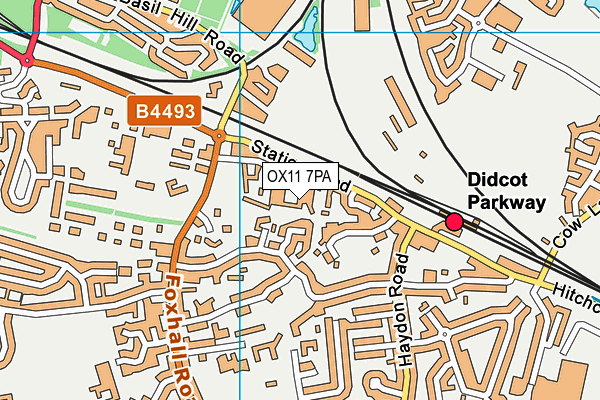 OX11 7PA map - OS VectorMap District (Ordnance Survey)