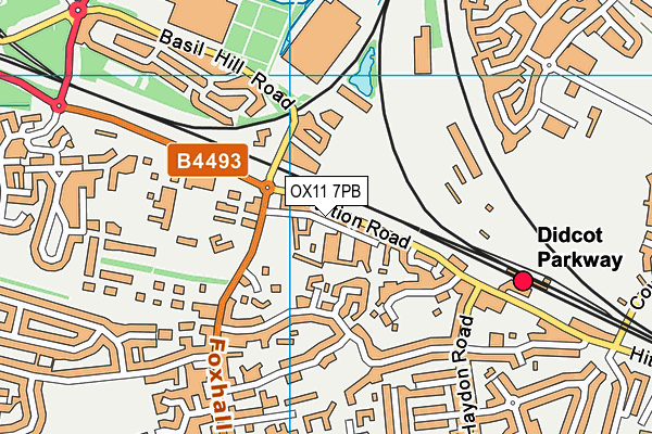 OX11 7PB map - OS VectorMap District (Ordnance Survey)