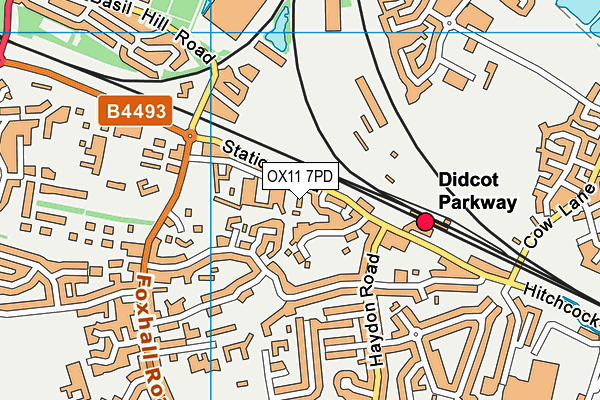 OX11 7PD map - OS VectorMap District (Ordnance Survey)