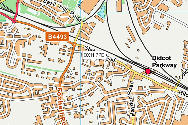 OX11 7PE map - OS VectorMap District (Ordnance Survey)