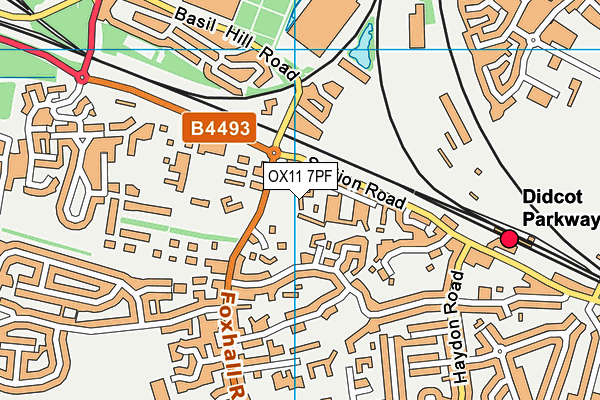 OX11 7PF map - OS VectorMap District (Ordnance Survey)