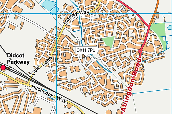 OX11 7PU map - OS VectorMap District (Ordnance Survey)