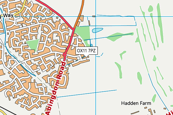 OX11 7PZ map - OS VectorMap District (Ordnance Survey)