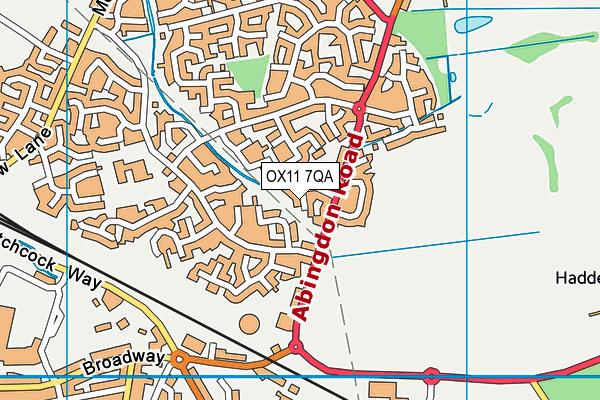 OX11 7QA map - OS VectorMap District (Ordnance Survey)