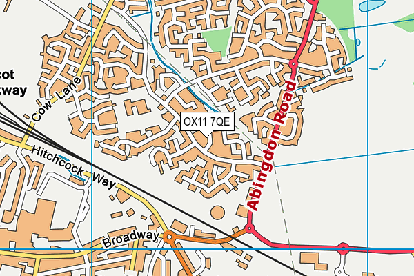 OX11 7QE map - OS VectorMap District (Ordnance Survey)