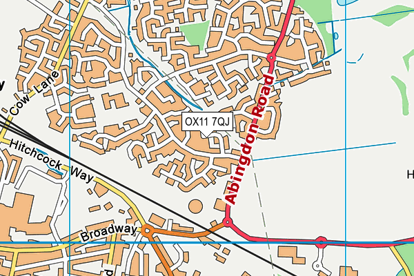 OX11 7QJ map - OS VectorMap District (Ordnance Survey)