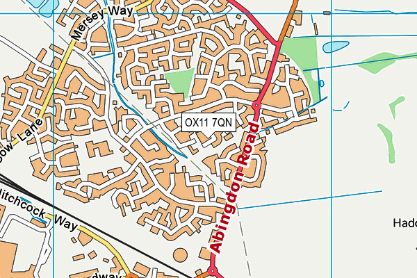 OX11 7QN map - OS VectorMap District (Ordnance Survey)