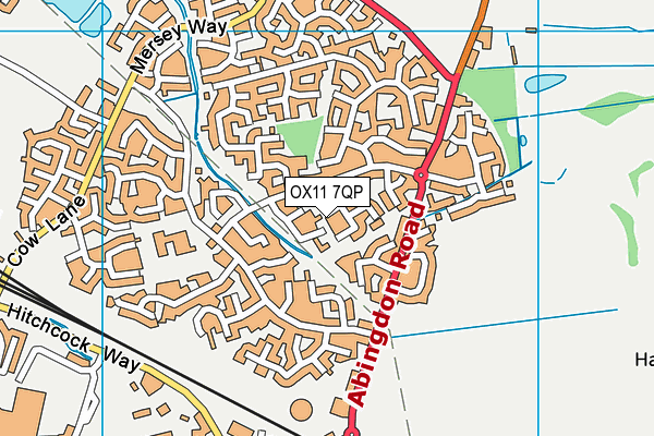 OX11 7QP map - OS VectorMap District (Ordnance Survey)