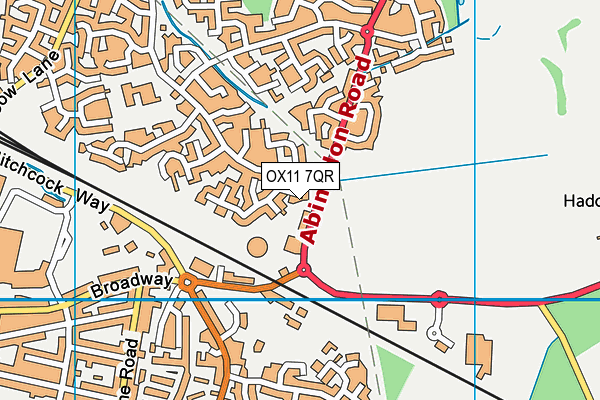 OX11 7QR map - OS VectorMap District (Ordnance Survey)