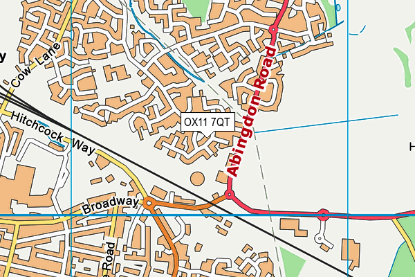 OX11 7QT map - OS VectorMap District (Ordnance Survey)