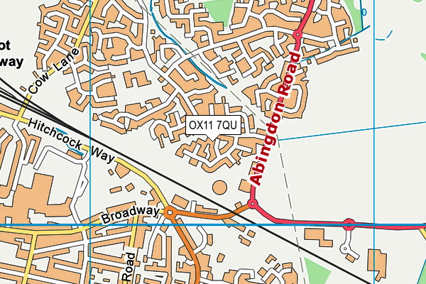 OX11 7QU map - OS VectorMap District (Ordnance Survey)