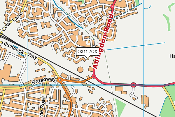 OX11 7QX map - OS VectorMap District (Ordnance Survey)