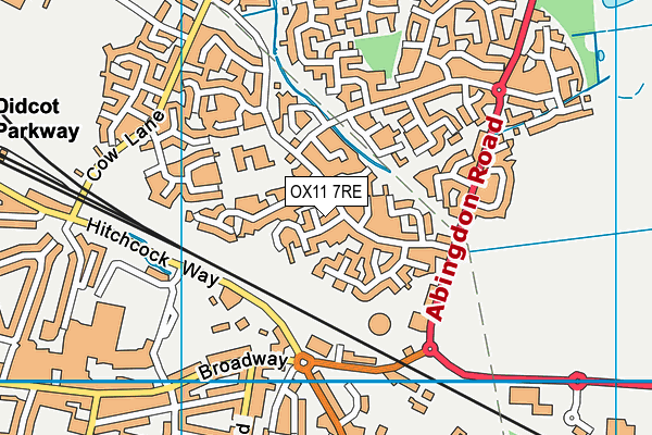 OX11 7RE map - OS VectorMap District (Ordnance Survey)