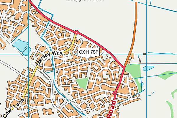 OX11 7SF map - OS VectorMap District (Ordnance Survey)