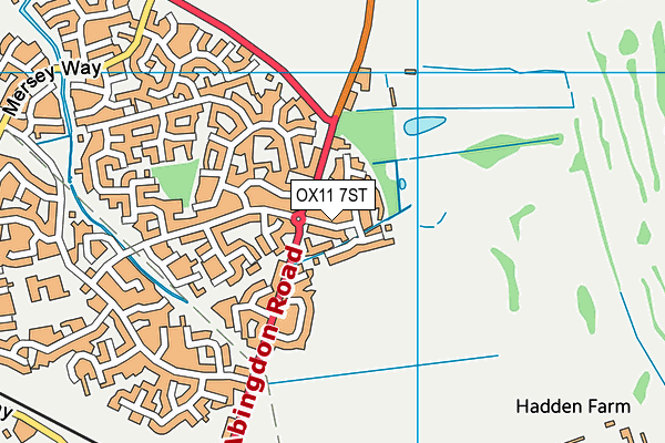 OX11 7ST map - OS VectorMap District (Ordnance Survey)