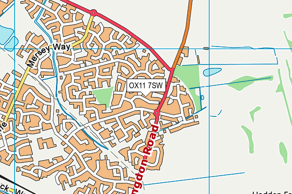 OX11 7SW map - OS VectorMap District (Ordnance Survey)