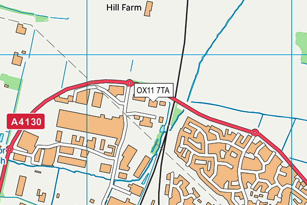 OX11 7TA map - OS VectorMap District (Ordnance Survey)