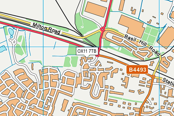 OX11 7TB map - OS VectorMap District (Ordnance Survey)