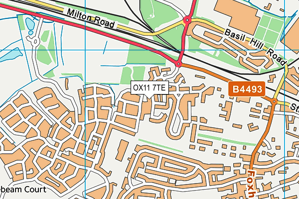 OX11 7TE map - OS VectorMap District (Ordnance Survey)