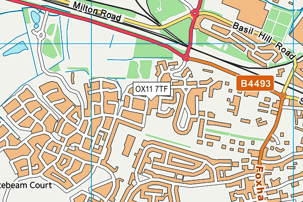 OX11 7TF map - OS VectorMap District (Ordnance Survey)