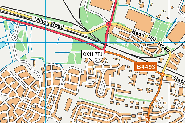 OX11 7TJ map - OS VectorMap District (Ordnance Survey)