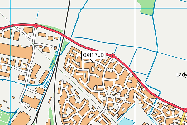 OX11 7UD map - OS VectorMap District (Ordnance Survey)