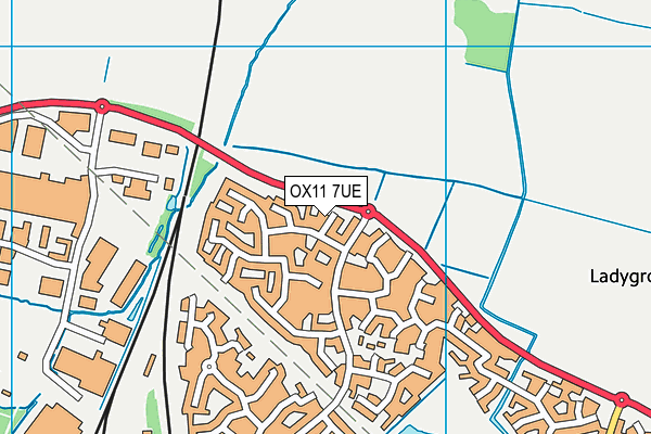 OX11 7UE map - OS VectorMap District (Ordnance Survey)