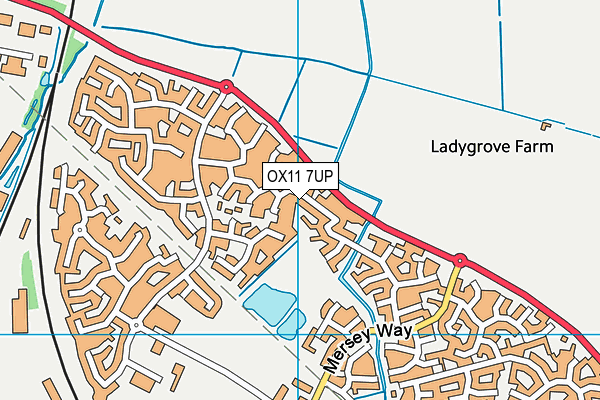 OX11 7UP map - OS VectorMap District (Ordnance Survey)