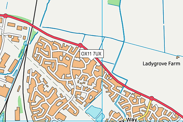 OX11 7UX map - OS VectorMap District (Ordnance Survey)