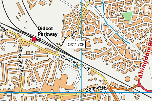 OX11 7XF map - OS VectorMap District (Ordnance Survey)