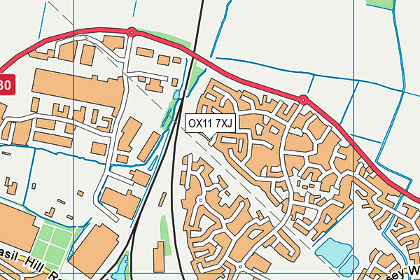 OX11 7XJ map - OS VectorMap District (Ordnance Survey)