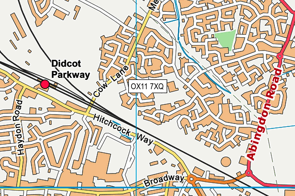 OX11 7XQ map - OS VectorMap District (Ordnance Survey)