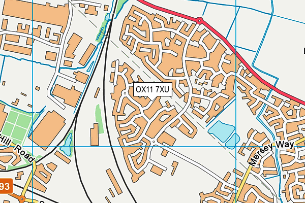 OX11 7XU map - OS VectorMap District (Ordnance Survey)