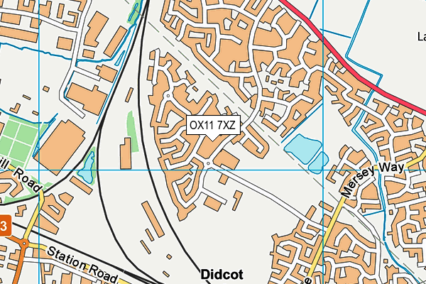 OX11 7XZ map - OS VectorMap District (Ordnance Survey)