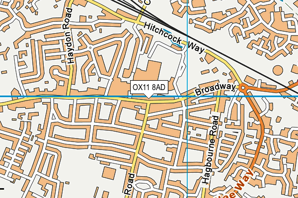 OX11 8AD map - OS VectorMap District (Ordnance Survey)